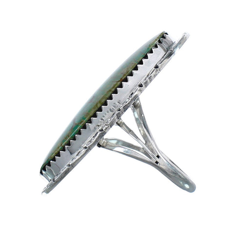 Native American Sterling Silver And Turquoise Ring Size 5-1/4 AX124599